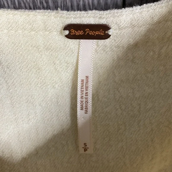 Free People Bonny Blouse in Cream Women's Small - Picture 4 of 8